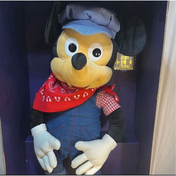 Disney Treasures Of The Disney Vault Engineer Mickey 3 FT Tall Plush Doll NWB - Picture 1 of 7